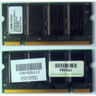 Модуль памяти 256MB DDR Memory SODIMM в Дзержинске, DDR266 (PC2100) в Дзержинске, CL2 в Дзержинске, 200-pin в Дзержинске, p/n: 317435-001 (для ноутбуков Compaq Evo/Presario) - Дзержинск